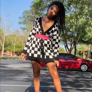 Dollskill Checkered Knit cardigan